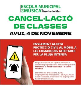 pineda-dana Cancel·lació de classes per avui